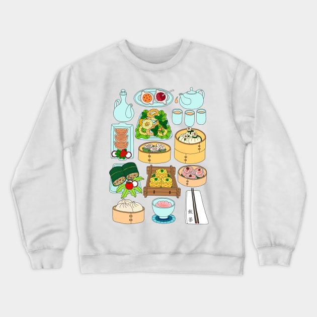 Sunday Dim Sum Crewneck Sweatshirt by lamaisondulapino